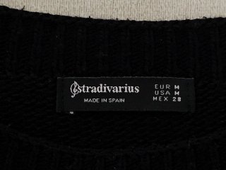 Jersey Stradivarius Negro y Beige Rombo Talla M