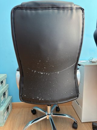Silla de oficina ejecutiva polipiel negra