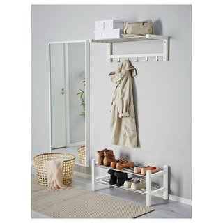 Perchero IKEA TJUSIG blanco 5 ganchos