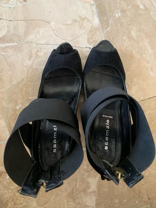 Scarpe Ssamzie N.38 Vera Pelle Tacco 10