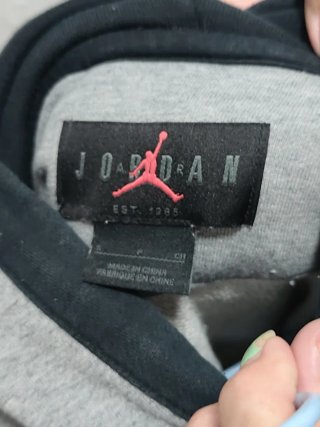 Jordan Sudadera con Capucha Gris Talla - L