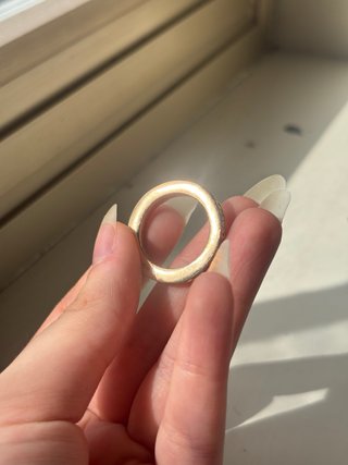 Anello Dorato Semplice con Strass Elegante