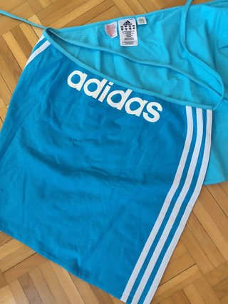 Falda Adidas azul logo T.34/36