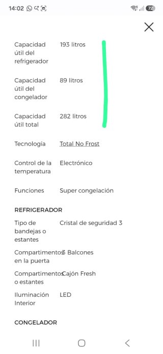 Nevera Balay Blanca