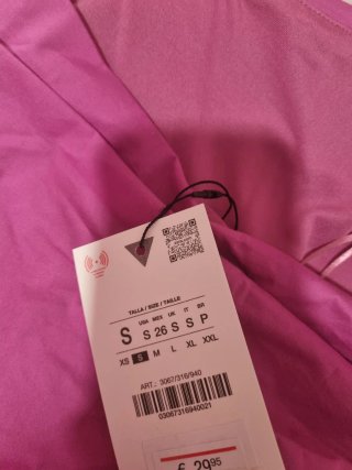 Vestido Zara Mini Volantes Fucsia