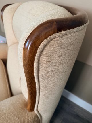 2 Sillones Antiguos Tela y Madera