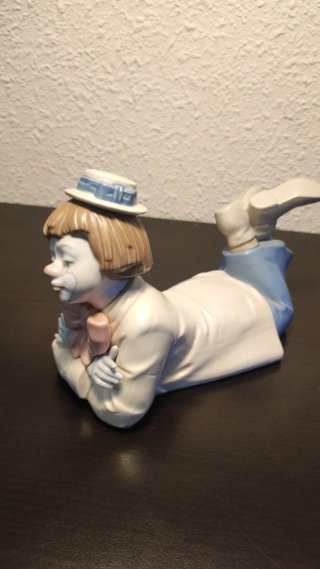 Figura payaso triste porcelana vintage
