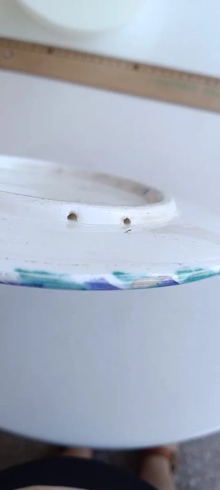 Plato decorativo cerámica pintado a mano