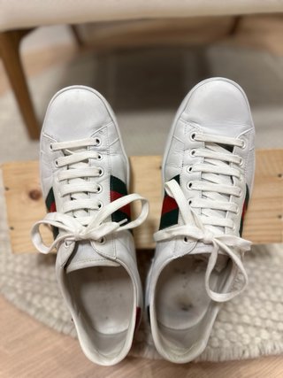 Zapatillas Gucci Ace Bee piel blanca talla 41