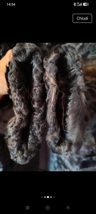 Cappotto elegante in pelliccia nera