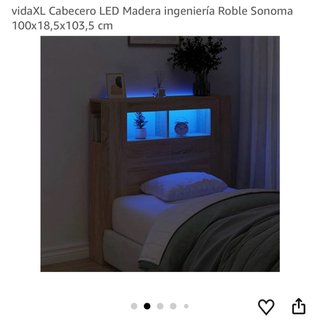 Cabecero LED Roble Sonoma 100x103.5 cm