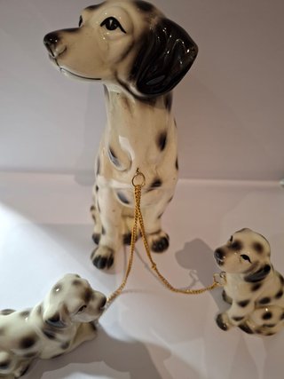 Set 3 Cagnolini Dalmata Vintage Ceramica Giappones