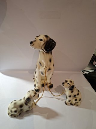 Set 3 Cagnolini Dalmata Vintage Ceramica Giappones