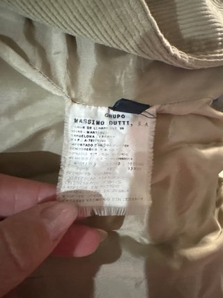Chaqueta Pana Massimo Dutti Beige