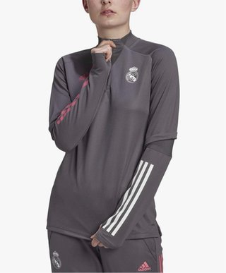 Adidas Real Madrid Sudadera Gris Rosa