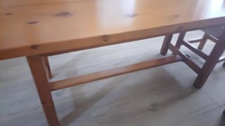 SET DE MESA PINO MACIZA CON 6 SILLAS