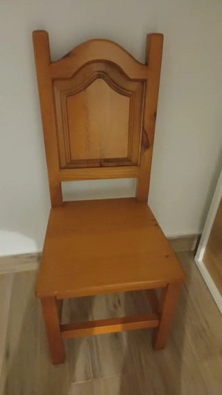 SET DE MESA PINO MACIZA CON 6 SILLAS
