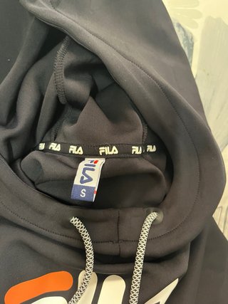 Sudadera Fila Negra con Capucha clasica