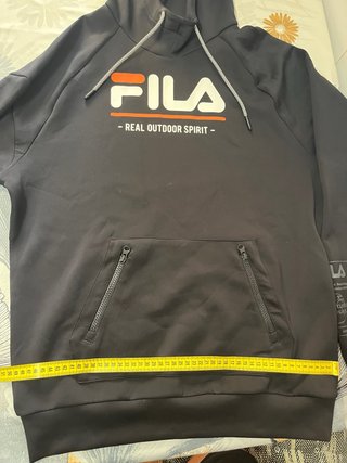 Sudadera Fila Negra con Capucha clasica