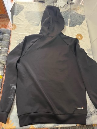 Sudadera Fila Negra con Capucha clasica