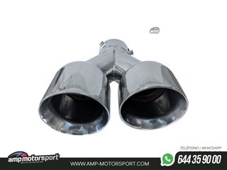 COLA DE ESCAPE INOX DE DOBLE SALIDA REDONDA 89MM - DERECHA