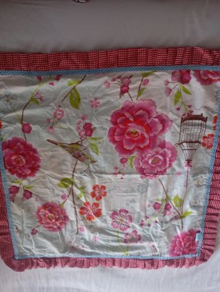 Funda Nórdica Cama 90 Flores Pájaros.  Reversible.