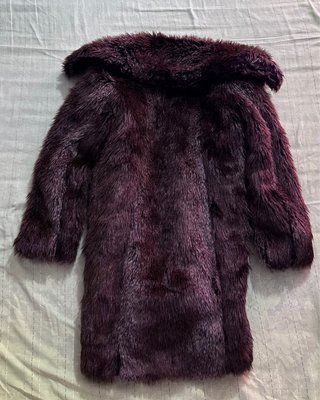 Abrigo de pelo sintético Zara Basic marrón/mordoré