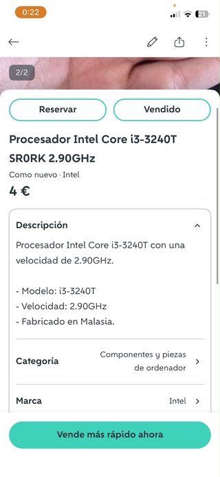 Procesador Intel Core i3-32487 2.90GHz