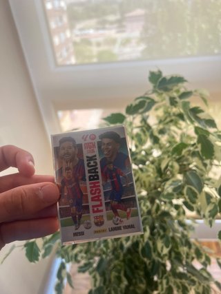 Cromo Messi y Lamine Yamal Flashback