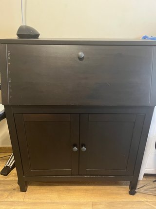 Escritorio Bureau Madera Maciza Negro