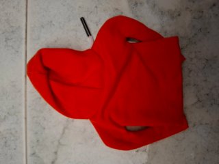Felpa arancione con cappuccio