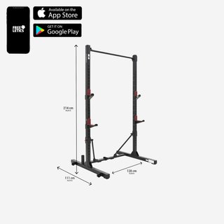 Rack Musculación 500 Plegable/Retráctil Sentadillas + Bench