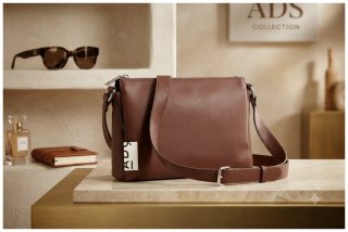 Bolso bandolera Adolfo Dominguez marrón