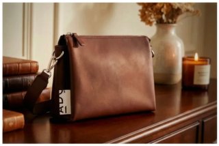 Bolso bandolera Adolfo Dominguez marrón