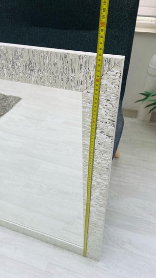 Espejo 74.5x94.5cm Marco Blanco/Plata