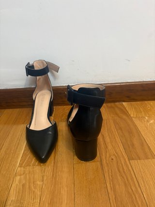 Tacones Tulipang negros poco tacón