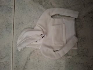 Felpa bianca con cappuccio