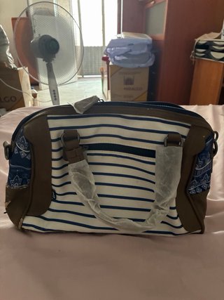 Bolso Lois Azul y Marrón