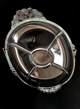 Impecable fuente vintage de servir precioso diseño