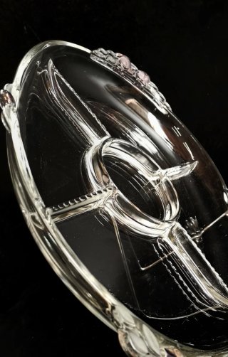 Impecable fuente vintage de servir precioso diseño