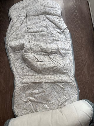 Saco invierno Pasito a Pasito floral y gris verdos