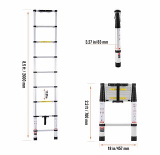 Escalera Telescópica 2.6m