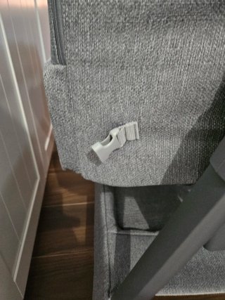 Minicuna colecho gris y madera.
