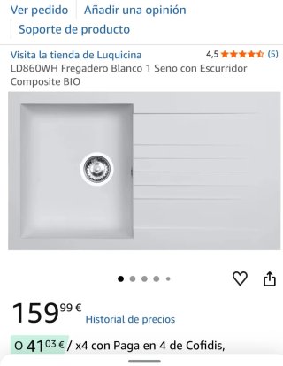 Fregadero Luquicina Blanco 1 Seno