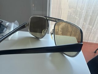 Gafas de sol vintage plateadas y marrones