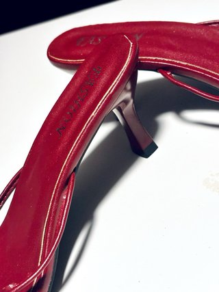 Sandalias rojas mujer