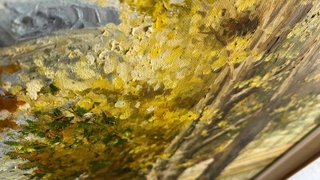 Cuadro de paisaje con árboles