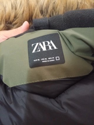 Chaqueta Parka Zara Hombre Verde