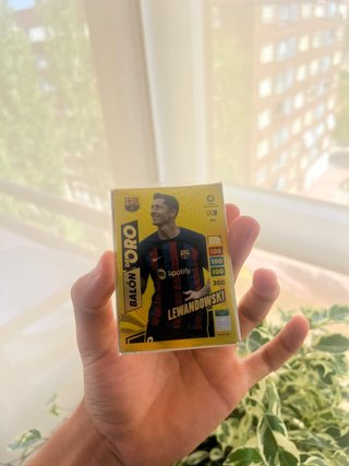 Cromo Lewandowski Balón de Oro Panini