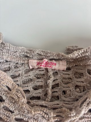 Jersey Crochet Beige Talla Única